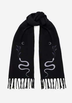 Dominion Snake Embroidered Scarf