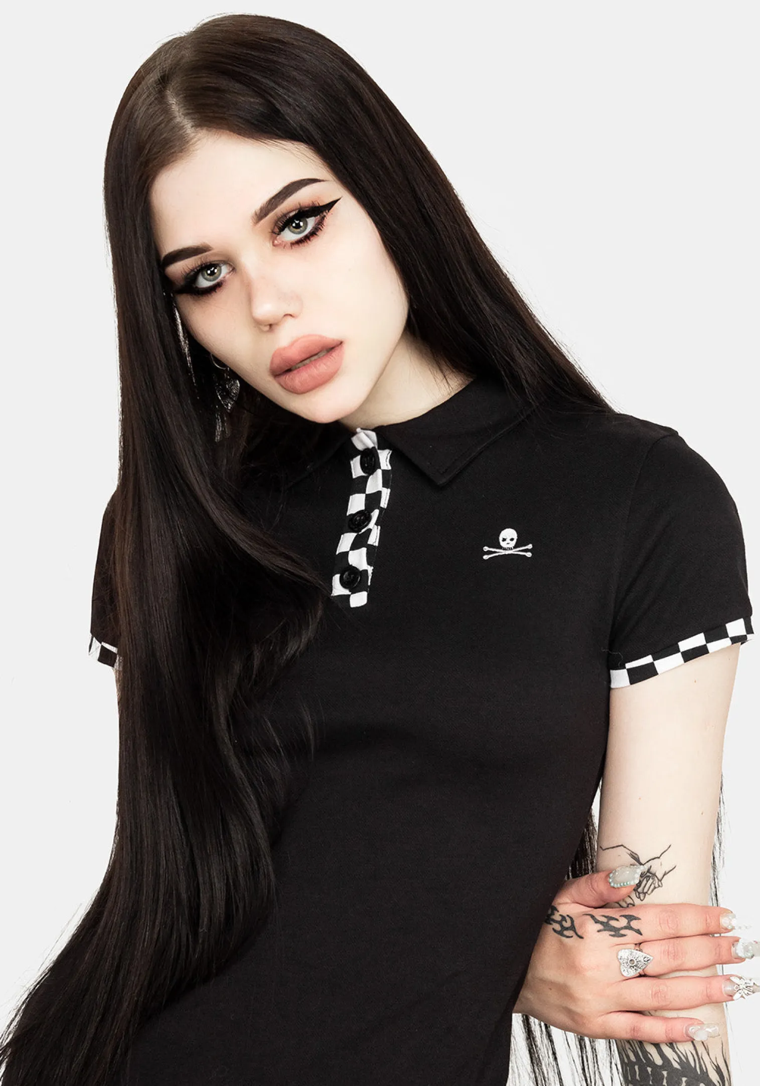 Domino Skull Polo Dress