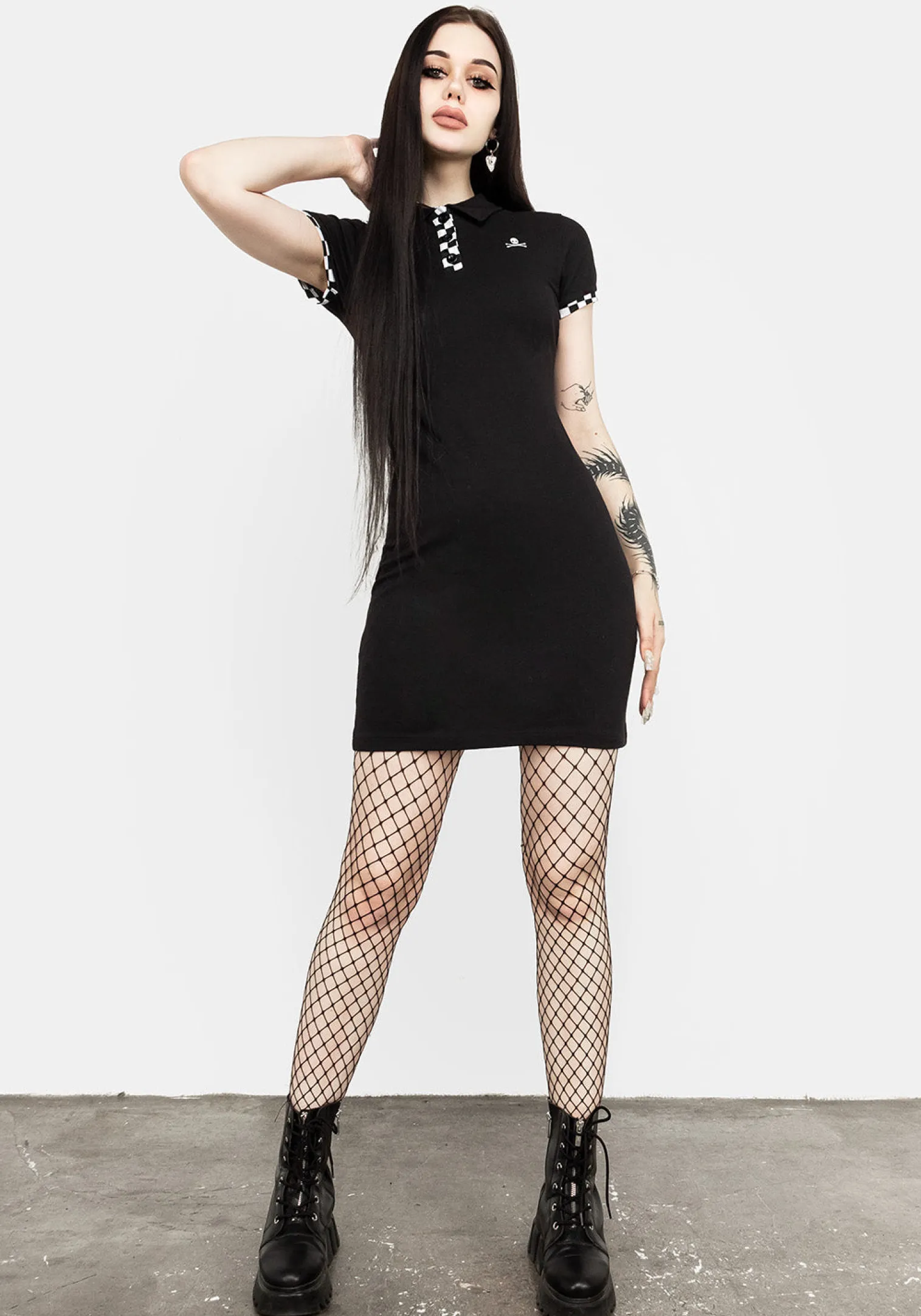 Domino Skull Polo Dress