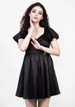 Dorian Fit And Flare Satin Mini Dress