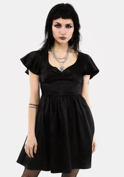 Dorian Fit And Flare Satin Mini Dress