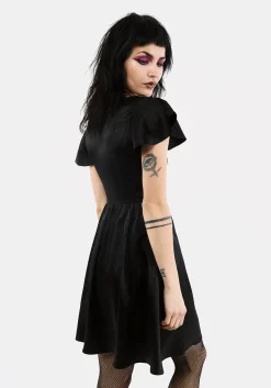 Dorian Fit And Flare Satin Mini Dress
