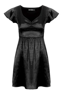 Dorian Fit And Flare Satin Mini Dress