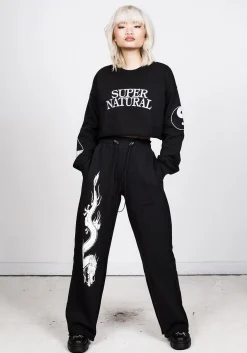 Dragon Wide Leg Sweatpants