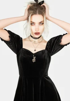 Drakon Velour Corset Mini Dress