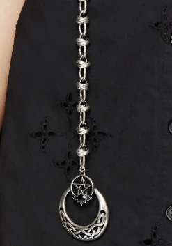 Druantia Pentagram Moon Chain Belt