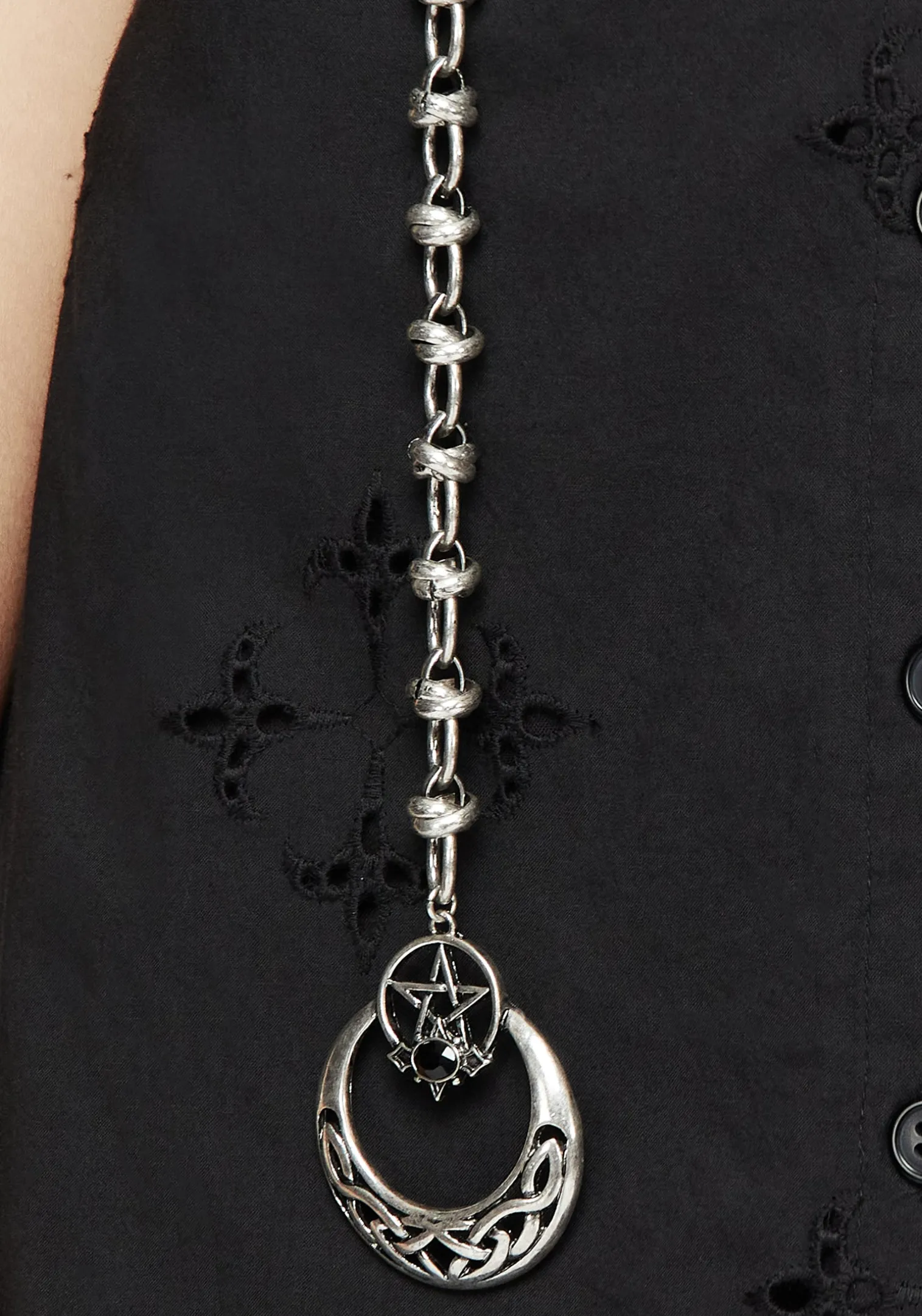 Druantia Pentagram Moon Chain Belt
