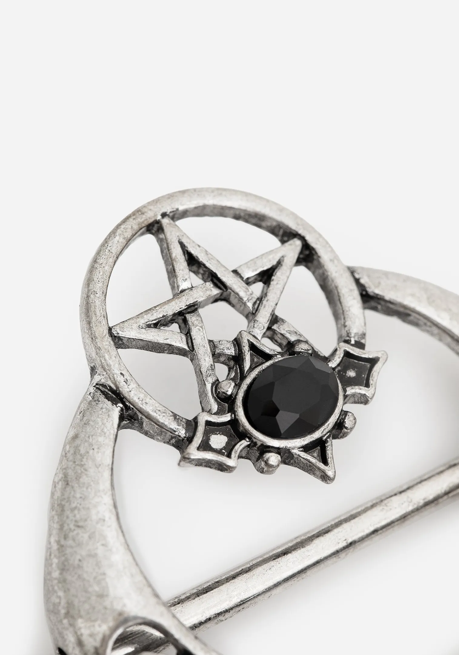 Druantia Pentagram Moon Hair Slide with Pin
