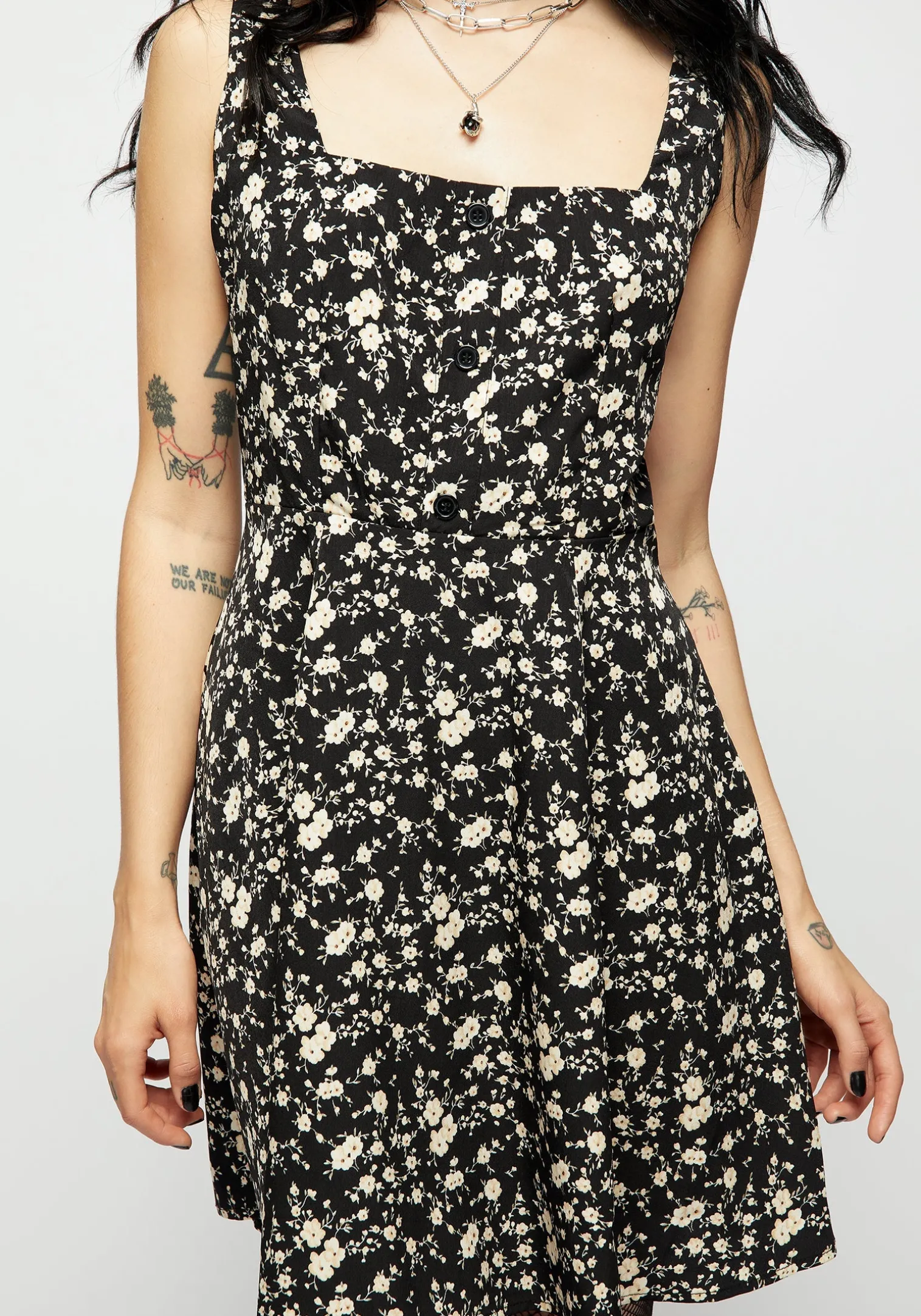Dryad Floral Button Mini Dress