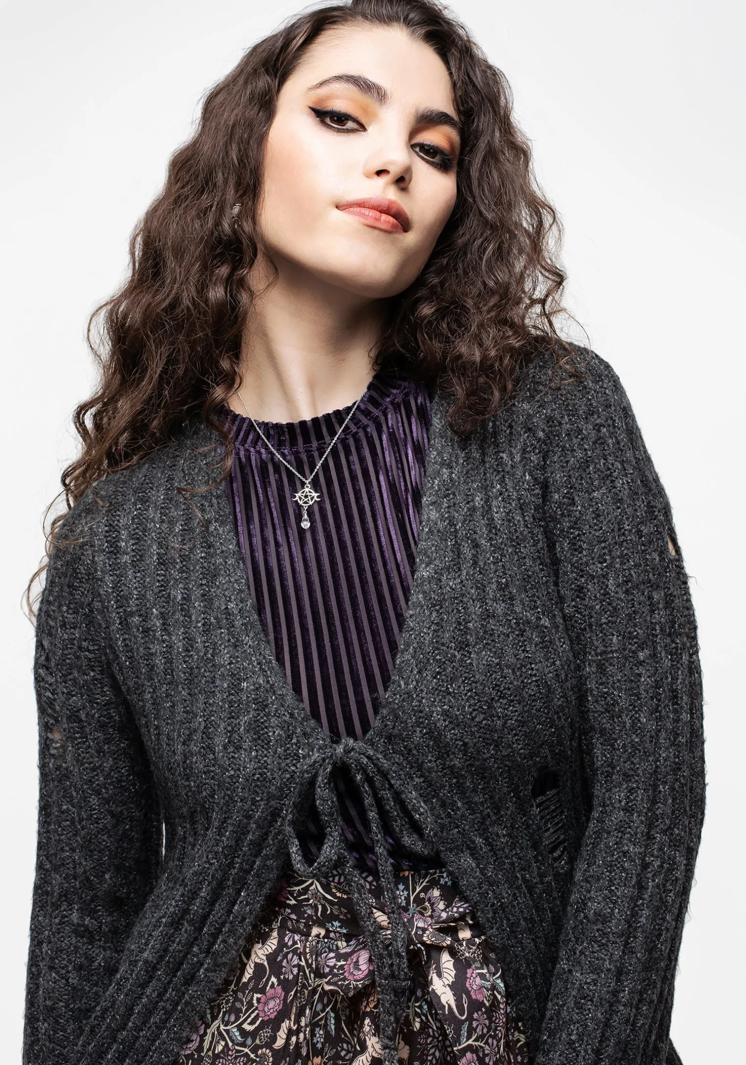 Dysnomia Ribbed Velvet Crop Top