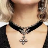 Edwina Cross Choker Necklace