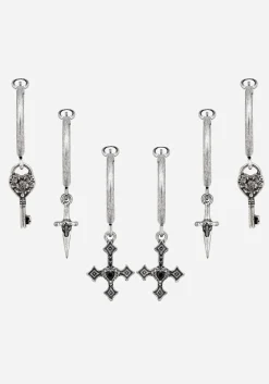 Eilir Twisted Vintage Charm Hoops Set