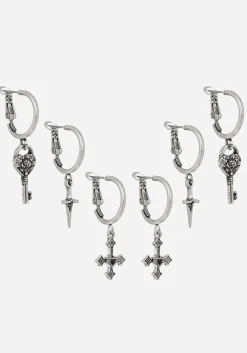 Eilir Twisted Vintage Charm Hoops Set