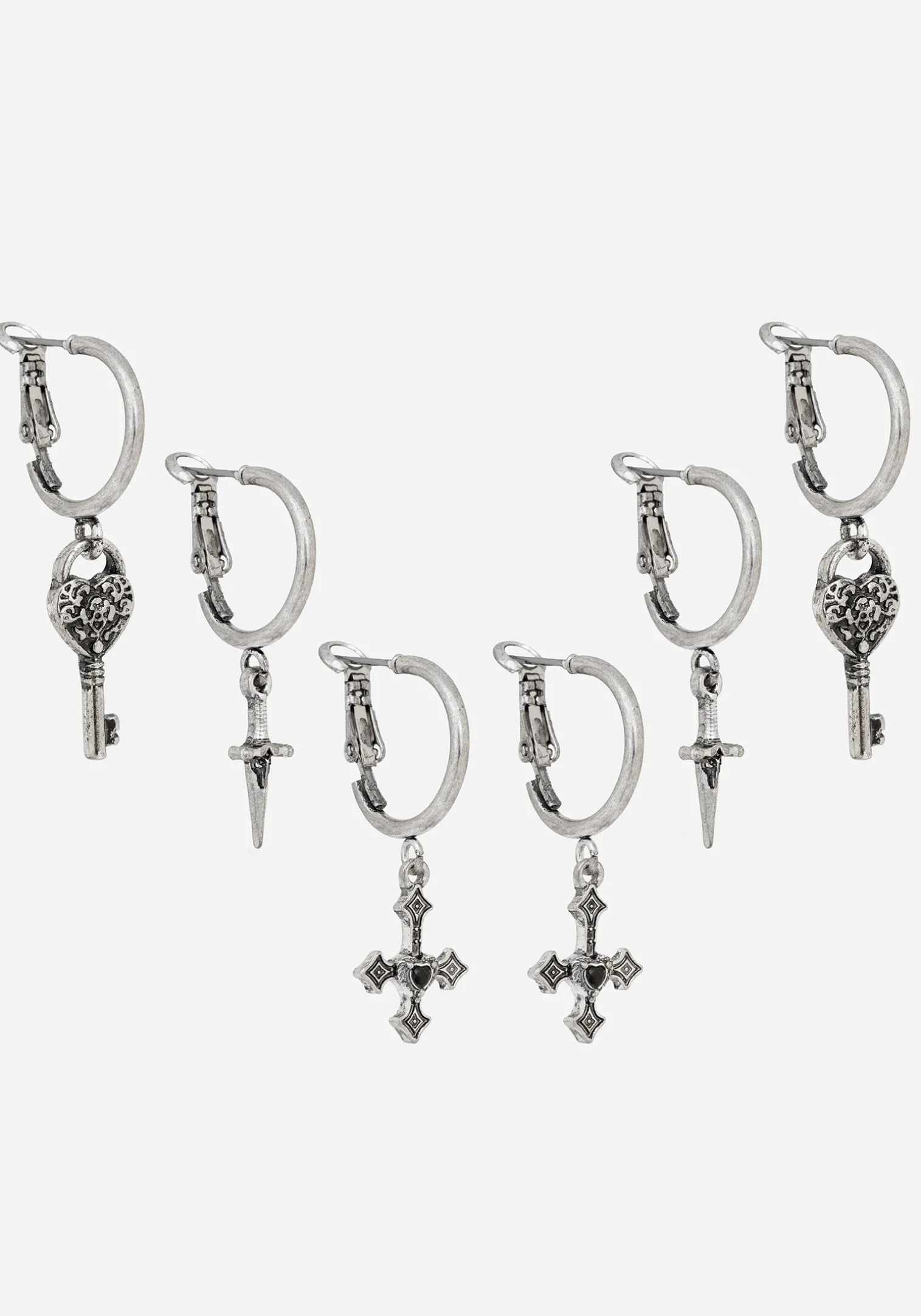Eilir Twisted Vintage Charm Hoops Set