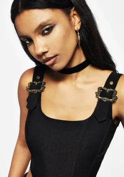 Elder Buckle Detail Corset Top