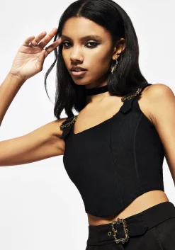Elder Buckle Detail Corset Top
