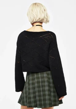 Eliana Celestial Pointelle Knit Crop Jumper