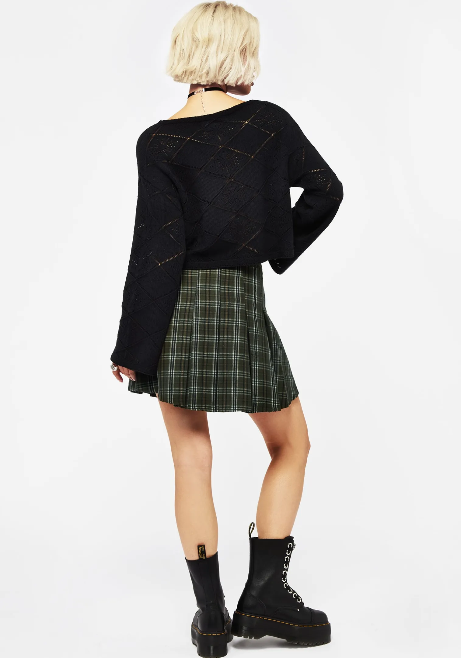 Eliana Celestial Pointelle Knit Crop Jumper