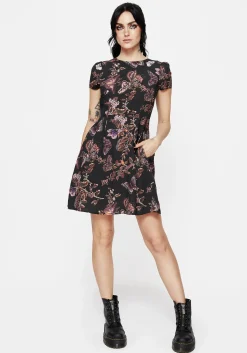 Eloise Floral Butterfly Print Mini Dress