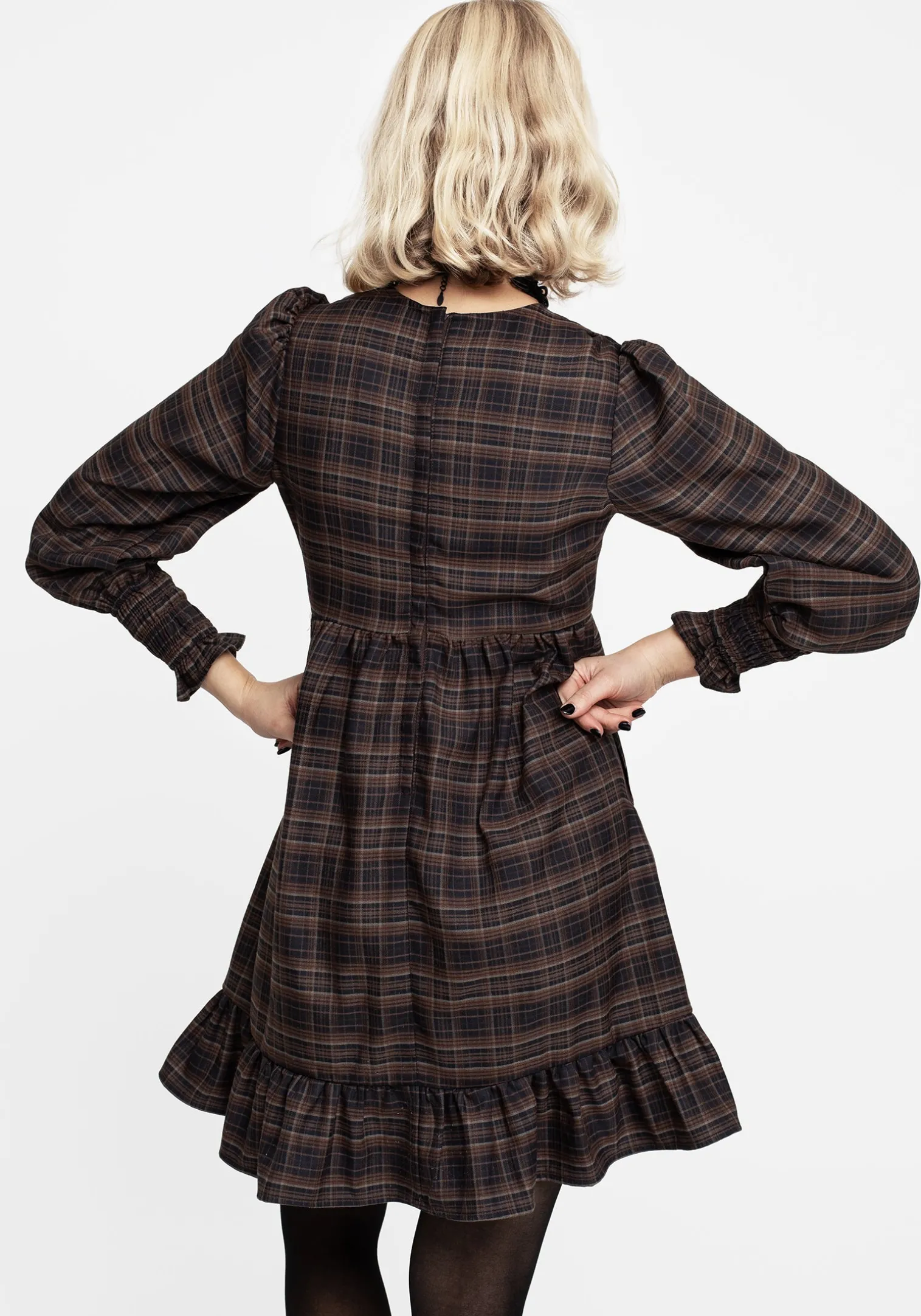 Embla Check Mini Smock Dress