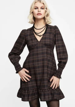 Embla Check Mini Smock Dress