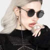 Emilie Round Sunglasses with Chain
