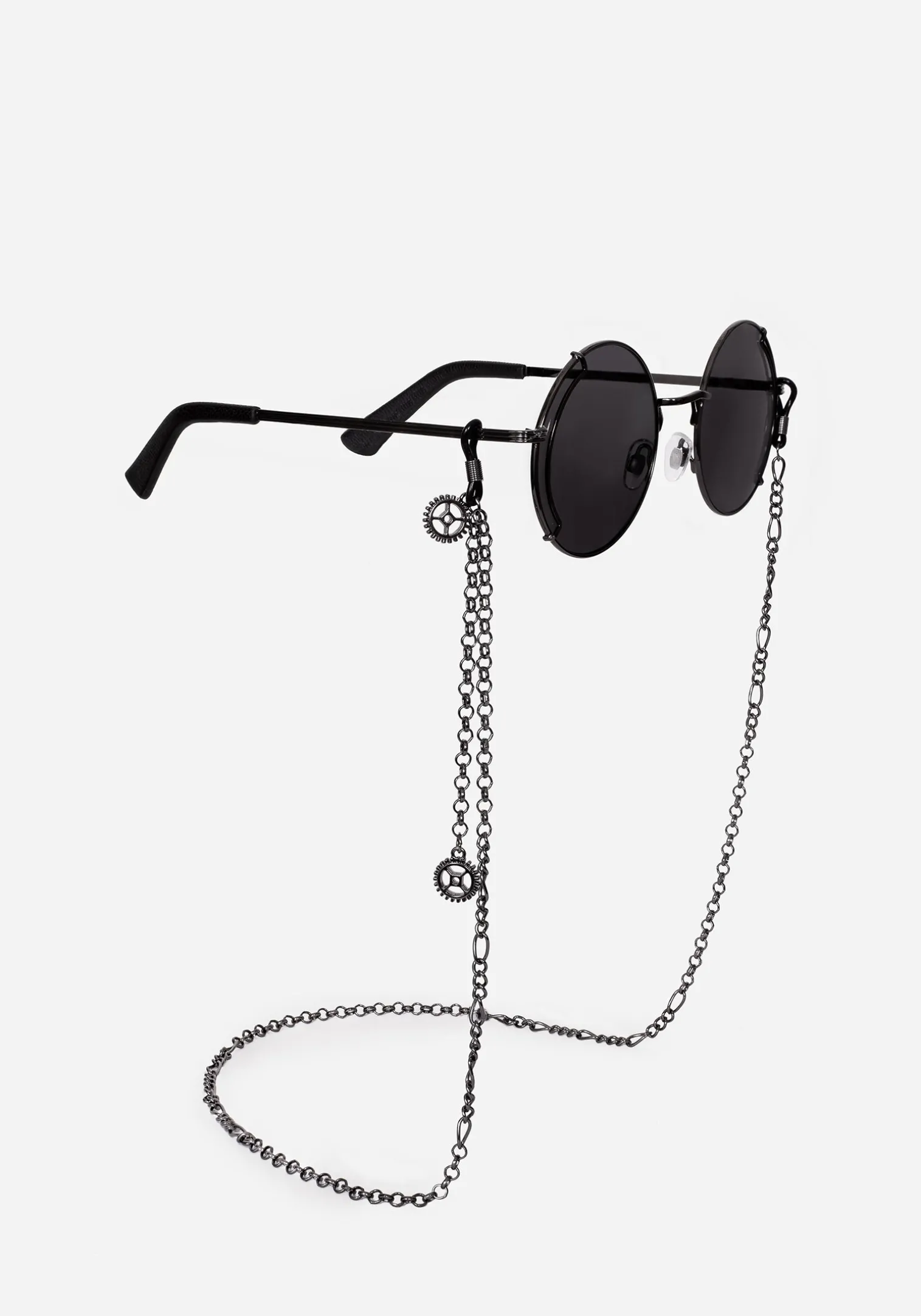 Emilie Round Sunglasses with Chain