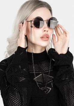 Emilie Round Sunglasses with Chain