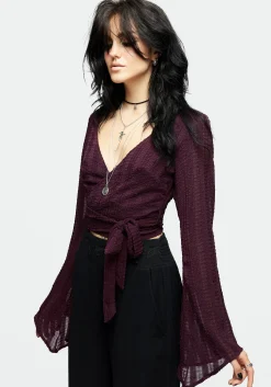 Enola Bell Sleeve Co-ord Wrap Top