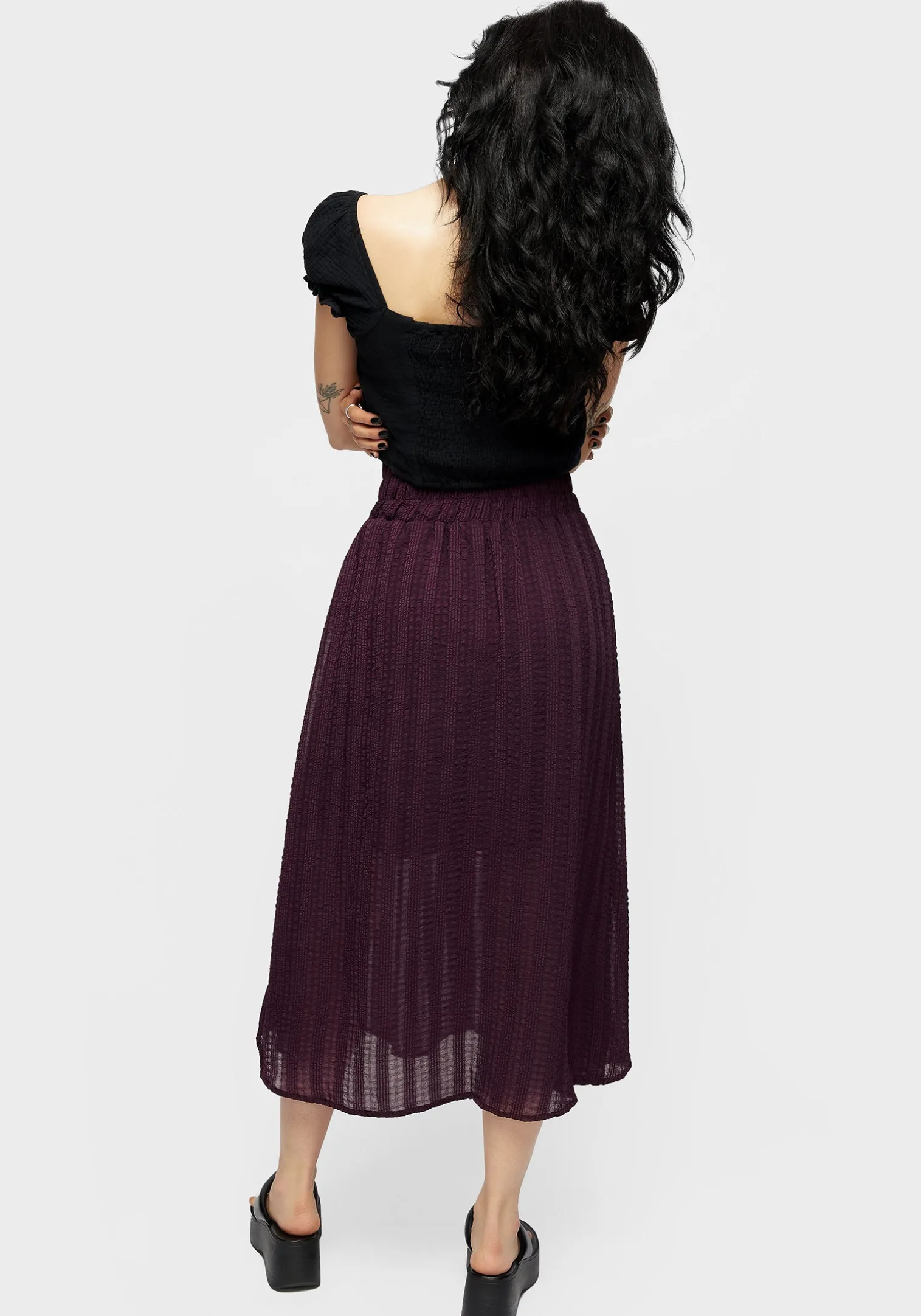 Enola Sheer Check Co-Ord Skirt