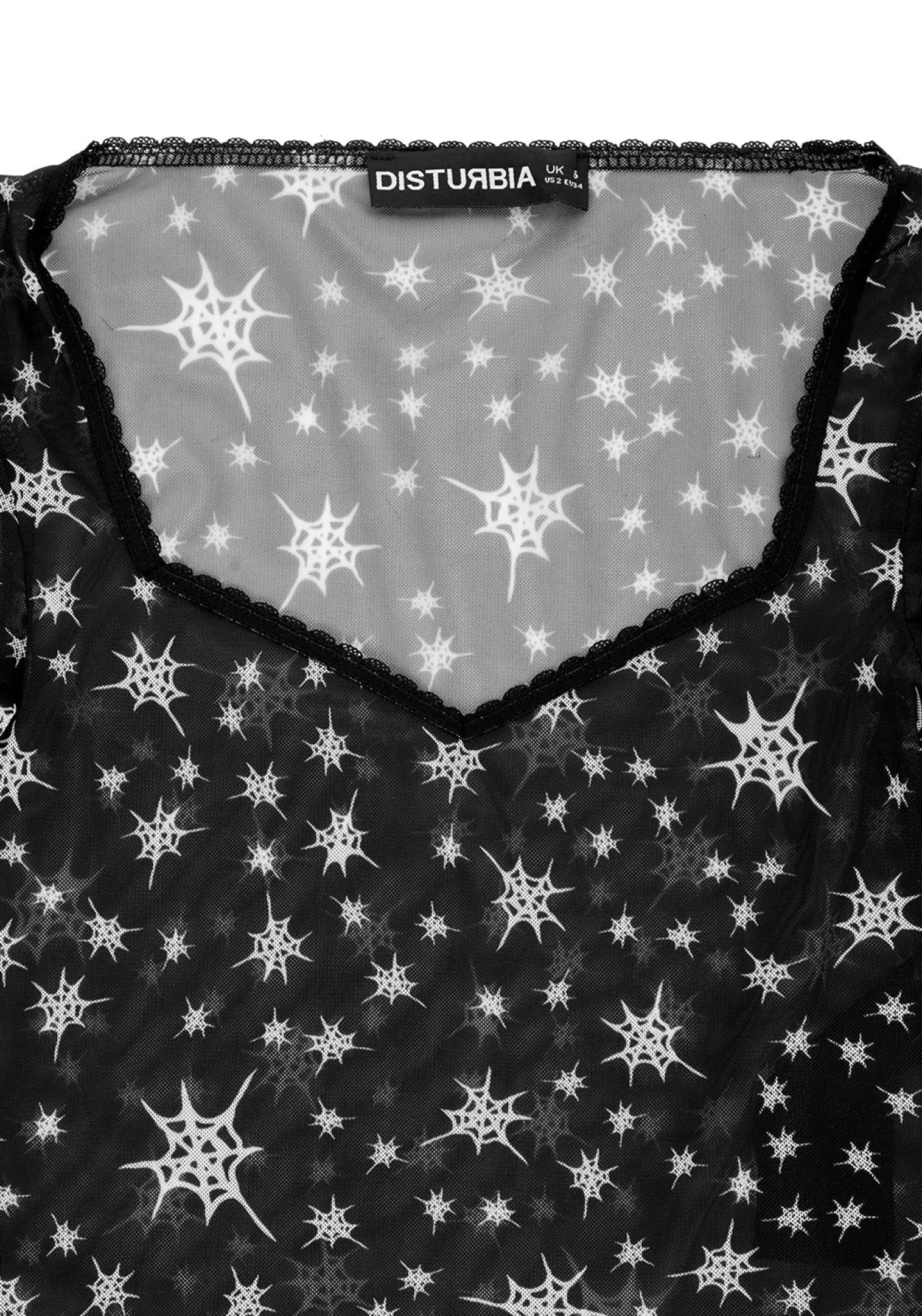 Ensnare Lace Trim Mesh Top