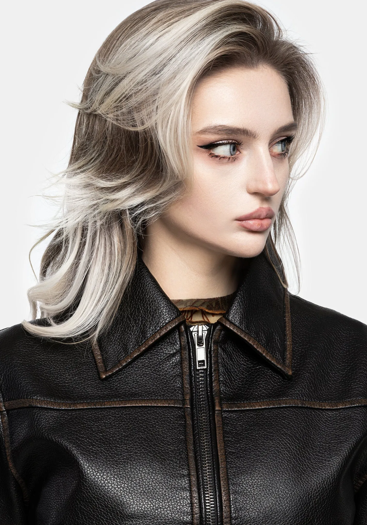 Ermania Crop Faux Leather Jacket