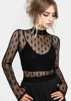 Essendi Long Sleeve Mesh Top