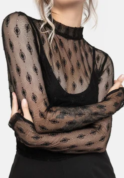 Essendi Long Sleeve Mesh Top
