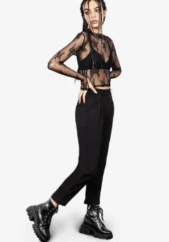 Eternal Lace Crop Long Sleeve Top