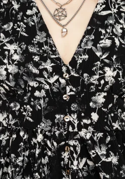 Eulogy Button Front Mini Dress