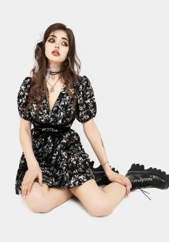 Eulogy Button Front Mini Dress