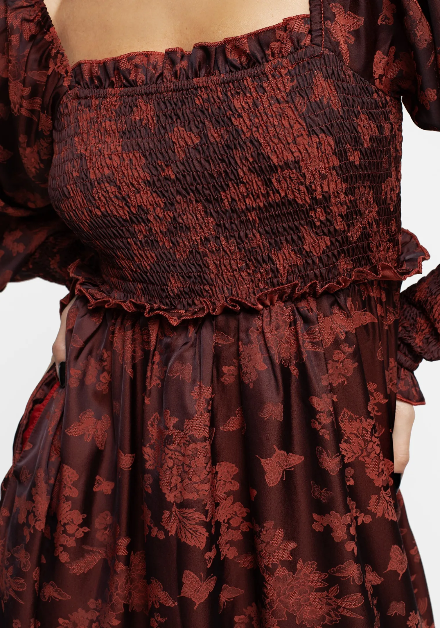 Euthalia Butterfly Jacquard Mini Dress