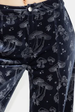 Faefire Foil Print Velour Wide Leg Trousers