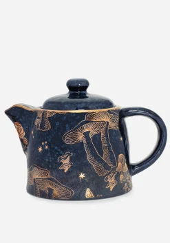 Faefire Foiled Mushroom Print Teapot