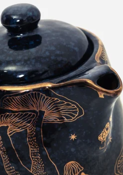 Faefire Foiled Mushroom Print Teapot
