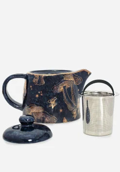 Faefire Foiled Mushroom Print Teapot