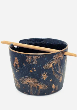 Faefire Foiled Mushroom Print Ramen Bowl