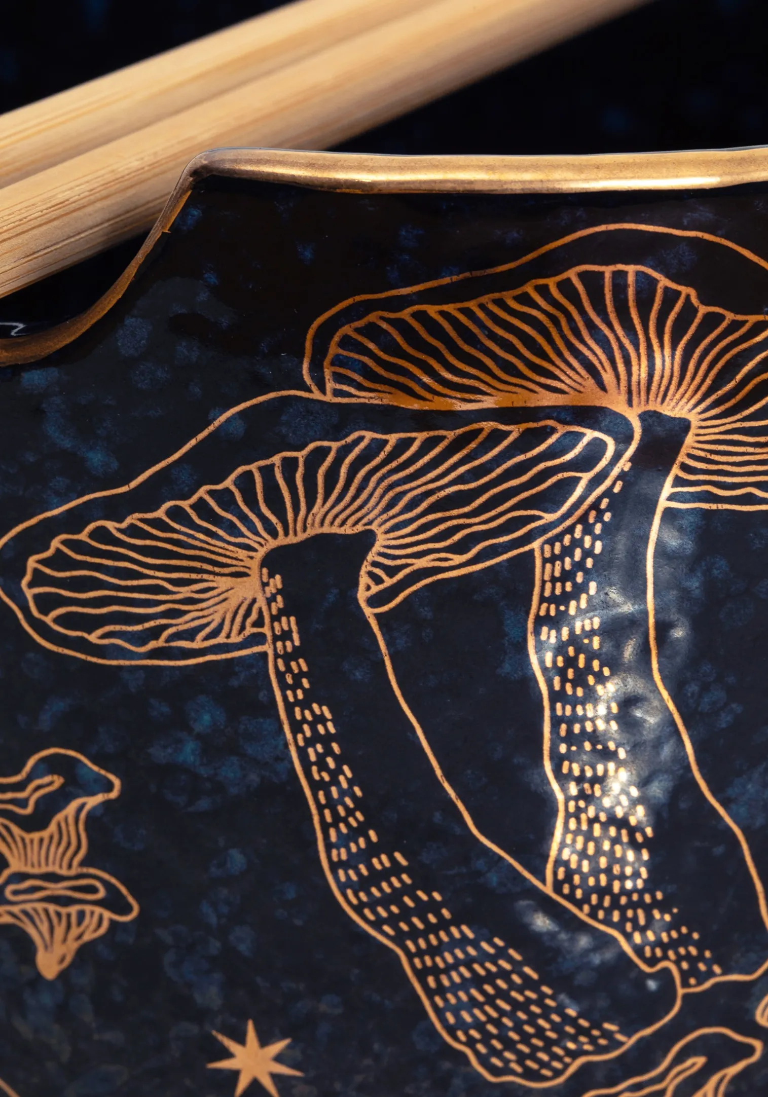 Faefire Foiled Mushroom Print Ramen Bowl