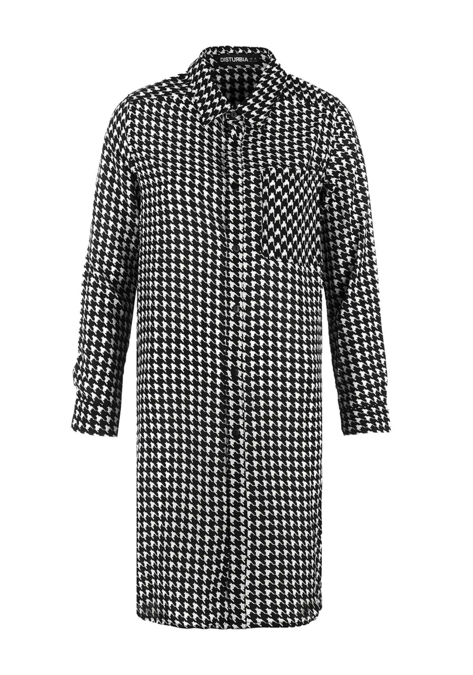 Fatale Houndstooth Shirt Dress