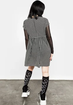 Fatale Houndstooth Skater Dress