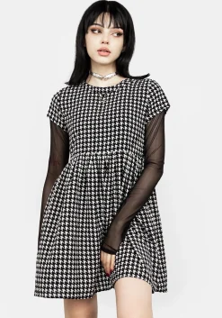 Fatale Houndstooth Skater Dress
