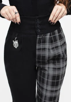 Fenrir High Waisted Check Tapered Trousers