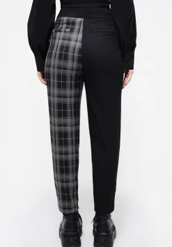 Fenrir High Waisted Check Tapered Trousers