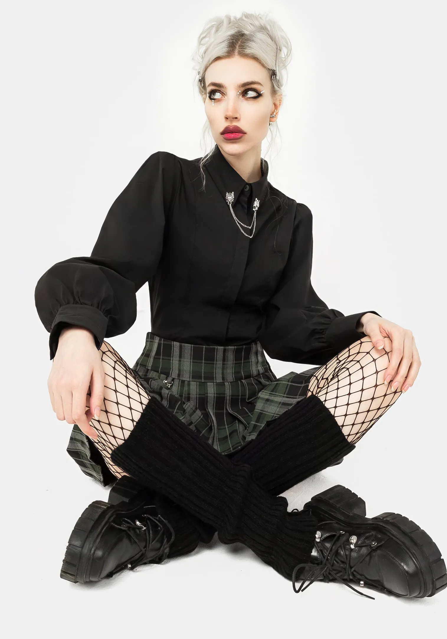 Fenrir Puff Sleeve Fitted Shirt